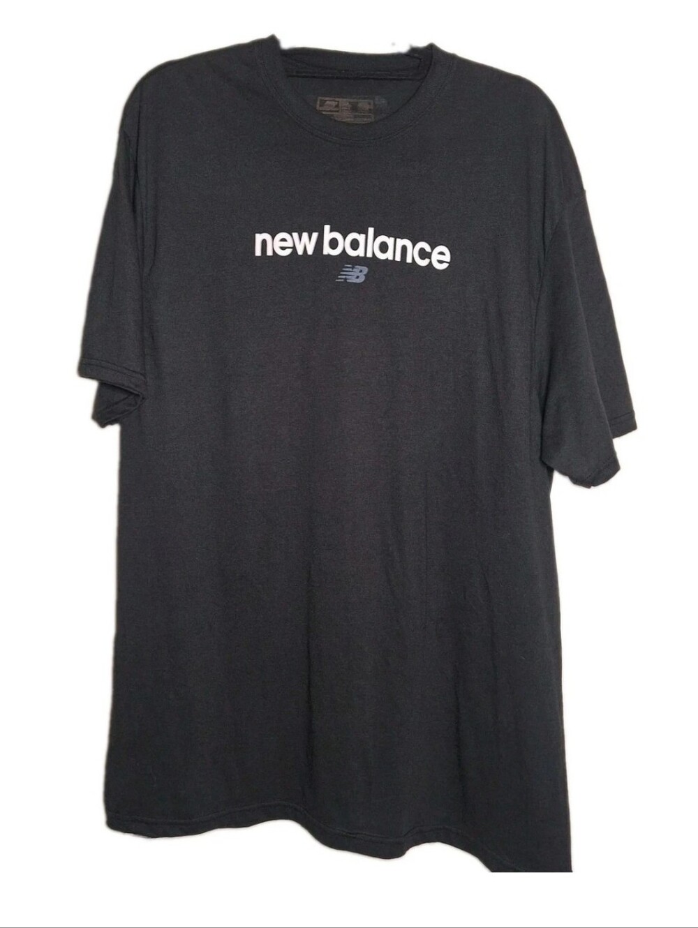 New Balance Men's XL Black Crew Neck Short Sleeve Graphic Logo Tee Shirt